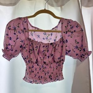 Lavender Purple Cropped Top